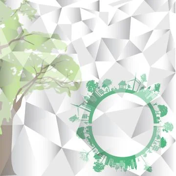 Polygon idea ecology concept Stock Illustration