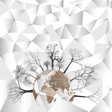 Polygon idea ecology concept Stock Illustration