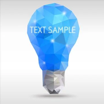 Polygon idea light bulb 库存插图