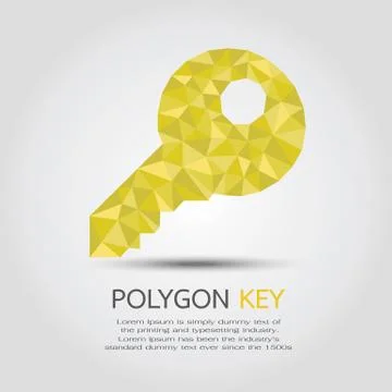 Polygon Key , eps10 vector format Stock Illustration