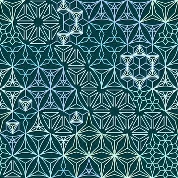 Polygon line and seamless background. Stock Illustration