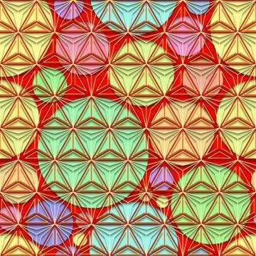 Polygon line and seamless background. Stock Illustration