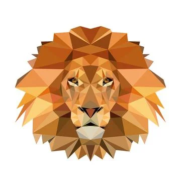 Polygon lion art image. vector illustration Stock Illustration