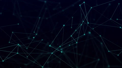 Polygon model and network connection lines for technology concept Stock Footage 139572079