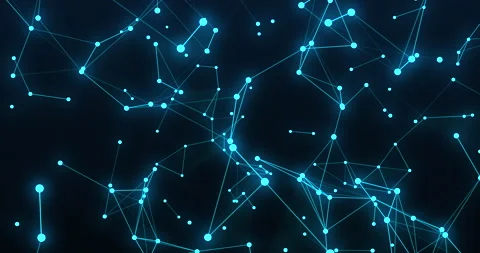 Polygon model network connection lines for technology concept Stock Footage 132170448