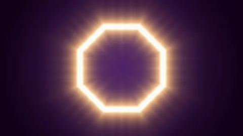 A polygon of orange light approaches and disappears from the screen. Vídeos de archivo 304120281