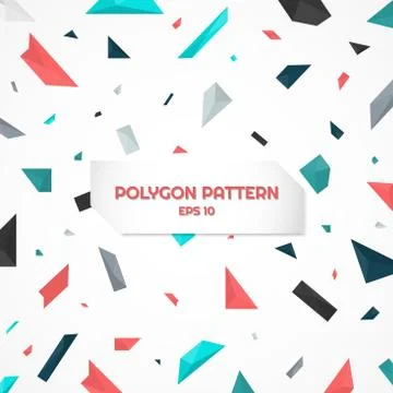 Polygon pattern modern colorful background minimal bright style with space Stock Illustration