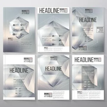 Polygon pattern with the reflection, minimalistic geometric facet crystal on Stock Illustration