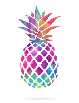 Polygon Pineapple Stock Illustration