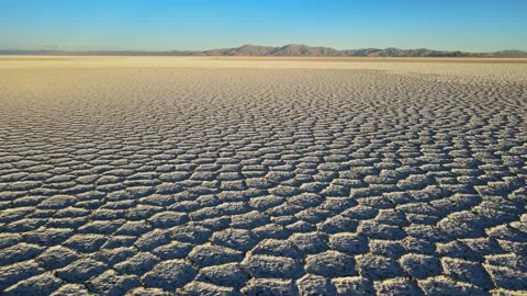 Polygon Salt Crust Patterns at Salinas Grandes Salt Flat, Jujuy Argentina 動画素材 345741479
