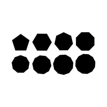 Polygon set Stock Illustration