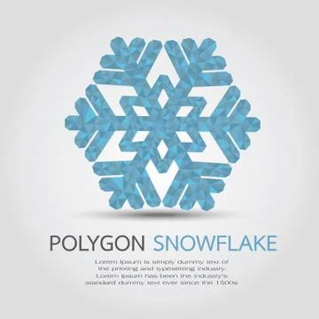 Polygon Snowflake , eps10 vector format Stock Illustration