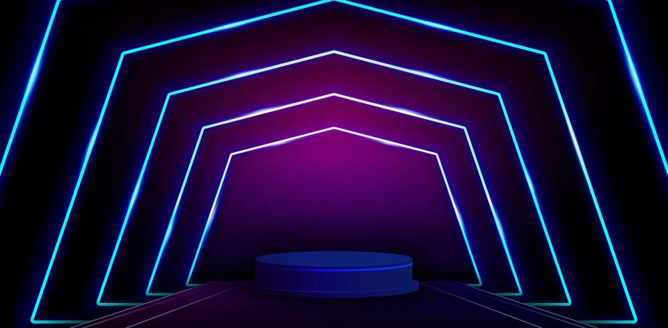 Polygon stage Background Stock Illustration