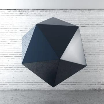 Polygon structure in interior 库存插图