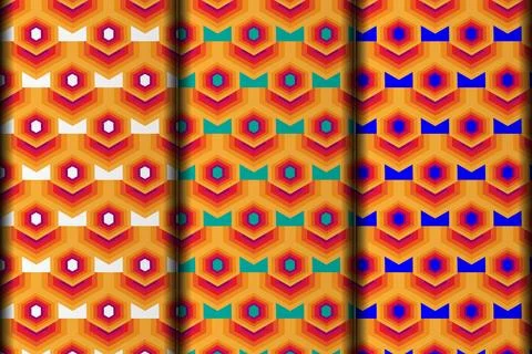 Polygon style yellow vector eps seamless pattern design. Stock Illustration