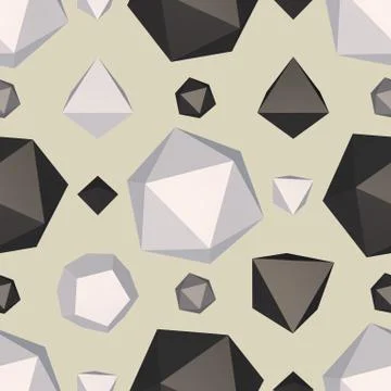 Polygon surface seamless pattern. Illustrazione stock