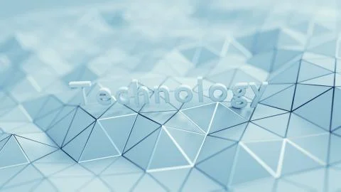 Polygon Surface Technology Lettering Illustrazione stock