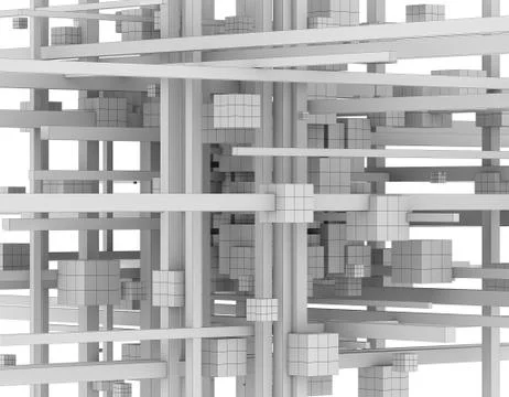 Polygon technology, data structure Stock Illustration