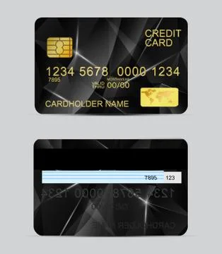 Polygon texture realistic credit cards templates Stock Illustration