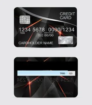 Polygon texture realistic credit cards templates Stock Illustration