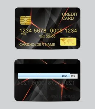 Polygon texture realistic credit cards templates Stock Illustration