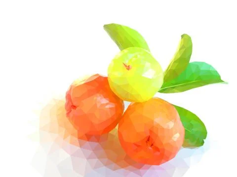 Polygon vector cherry Stock Illustration