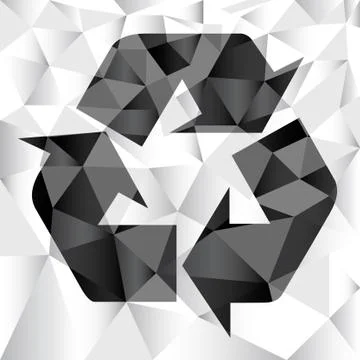 .polygon vector ecology concept Illustrazione stock