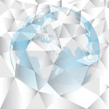 Polygon vector world globe Illustrazione stock