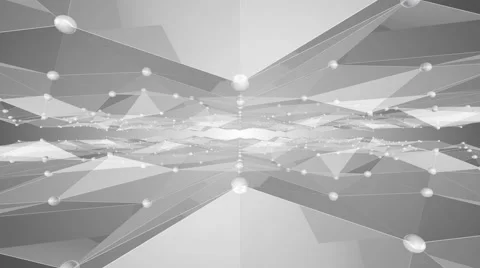 Polygon wave BW  스톡 동영상 57604840