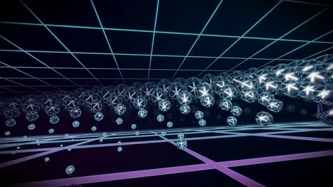 Polygon Wave Looping Animation Stock Footage 73653395