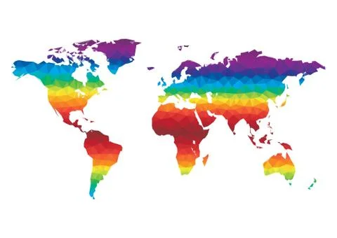 Polygon World Map Vector Stock Illustration