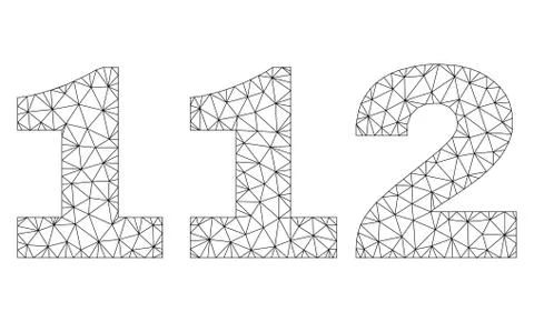 Polygonal 2D 112 Text Caption 스톡 일러스트