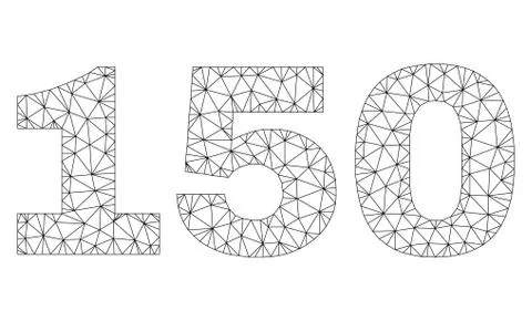 Polygonal 2D 150 Text Label Stock Illustration