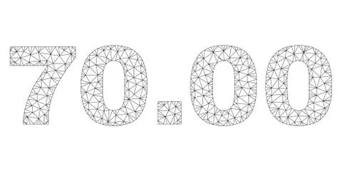 Polygonal 2D 70.00 Text Tag 스톡 일러스트