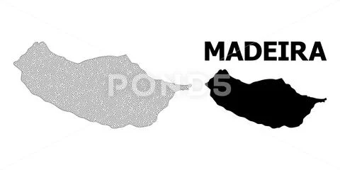 Polygonal 2D Mesh High Resolution Vector Map of Madeira Island ...