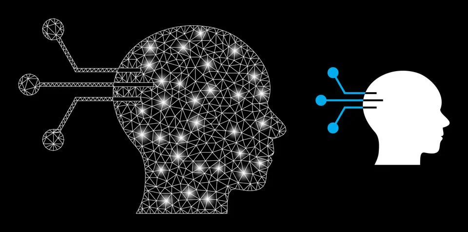 Polygonal 2D Mesh Neural Interface with Magic イラスト素材