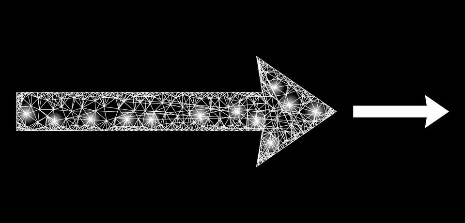 Polygonal 2D Mesh Send Right with Lightspots Stock Illustration