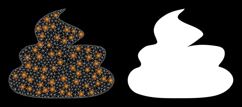 Polygonal 2D Mesh Shit with Magic Illustrazione stock