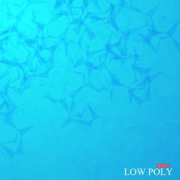 Polygonal Abstract background. Low poly, molecule and communication . Vector Stock Illustration