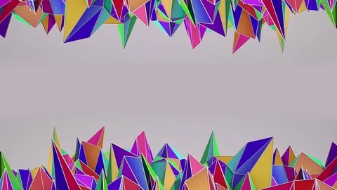 Polygonal abstract frame. 3D render Stock Footage 73172550