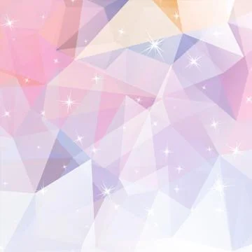 Polygonal abstract geometry background with shiny elements Illustrazione stock