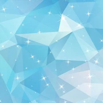 Polygonal abstract geometry background with shiny elements Illustrazione stock