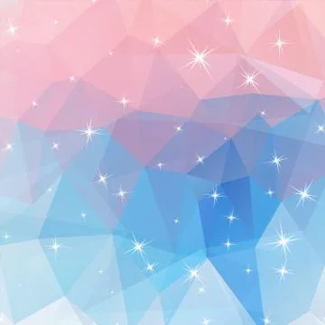 Polygonal abstract geometry background with shiny elements イラスト素材