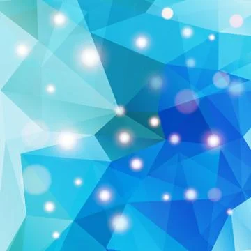 Polygonal abstract geometry background with shiny elements Illustrazione stock
