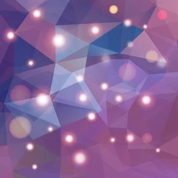 Polygonal abstract geometry background with shiny elements Illustrazione stock
