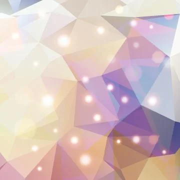 Polygonal abstract geometry background with shiny elements Illustrazione stock