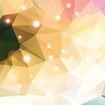 Polygonal abstract geometry background with shiny elements Illustrazione stock