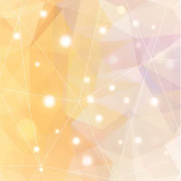 Polygonal abstract geometry background with shiny elements Illustrazione stock