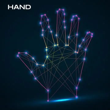 Polygonal abstract head with connected lines. Vector illustrator Illustrazione stock