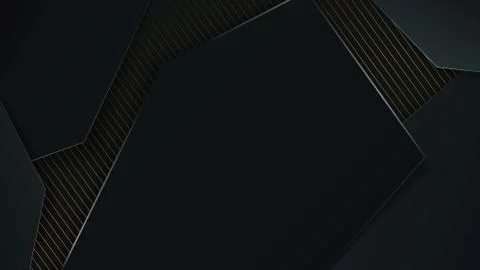 Polygonal abstract pattern on a dark gray background with golden stairs lines Stock Illustration